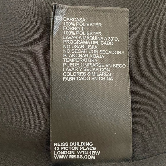 REISS Ladies Red Mix Ditsy Floral PEONY Sheer Lined Tie Waisted Party Dress US8 - Picture 15 of 16